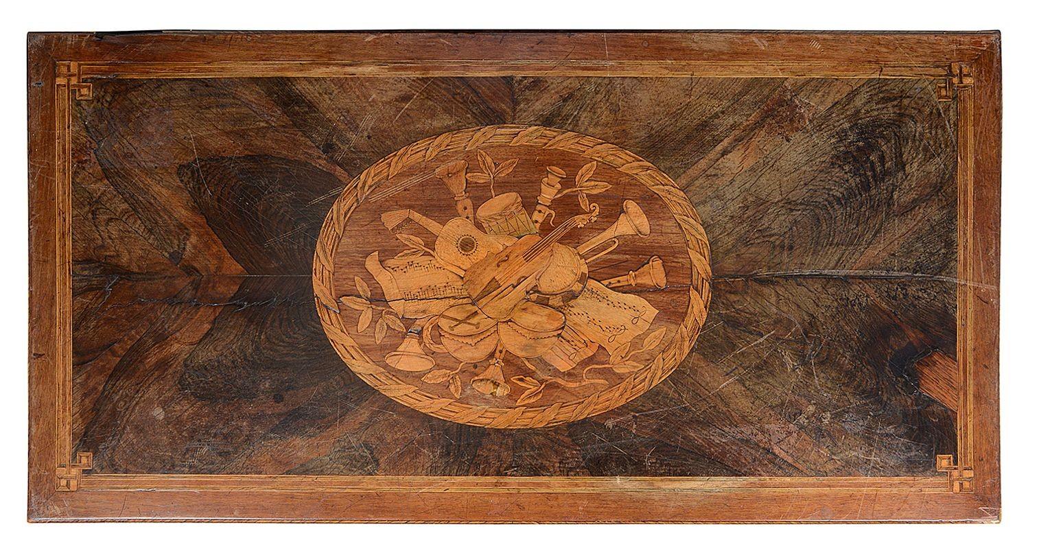 18th Century Marquetry Inlaid Card Table For Sale 4