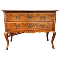 18th Century Louis XV Marquetry chest of Dresser, circa 1750, Italy