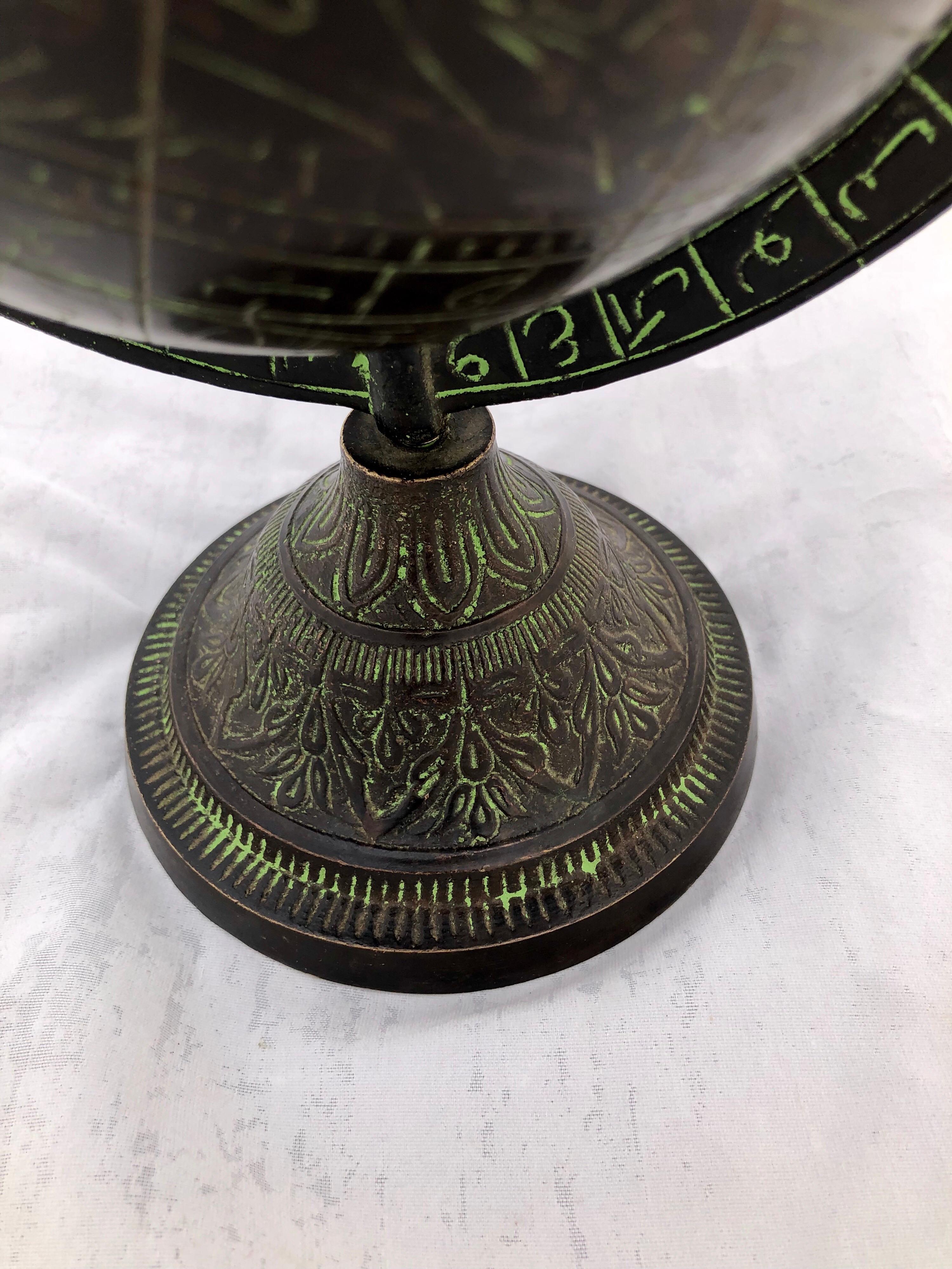 18th Century Islamic Astrolabe Sphere - Antique Bronze Celestial Globe  In Good Condition For Sale In Vineyard Haven, MA