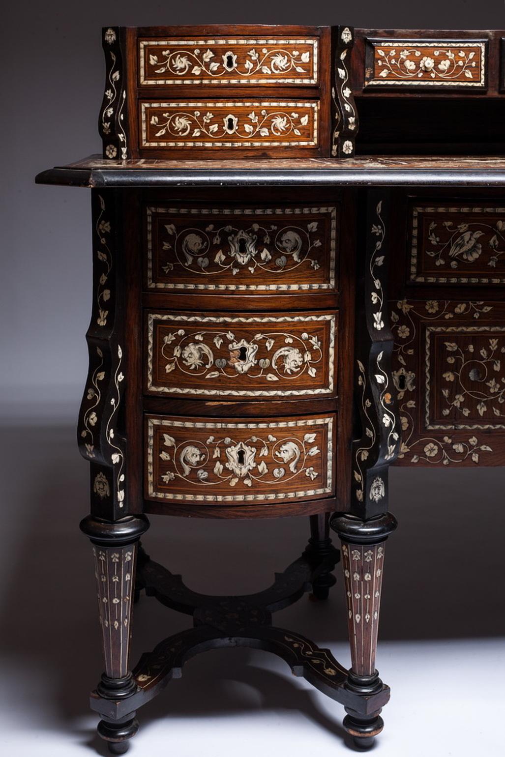 Italian 18th Century Mazarin Writing Desk For Sale
