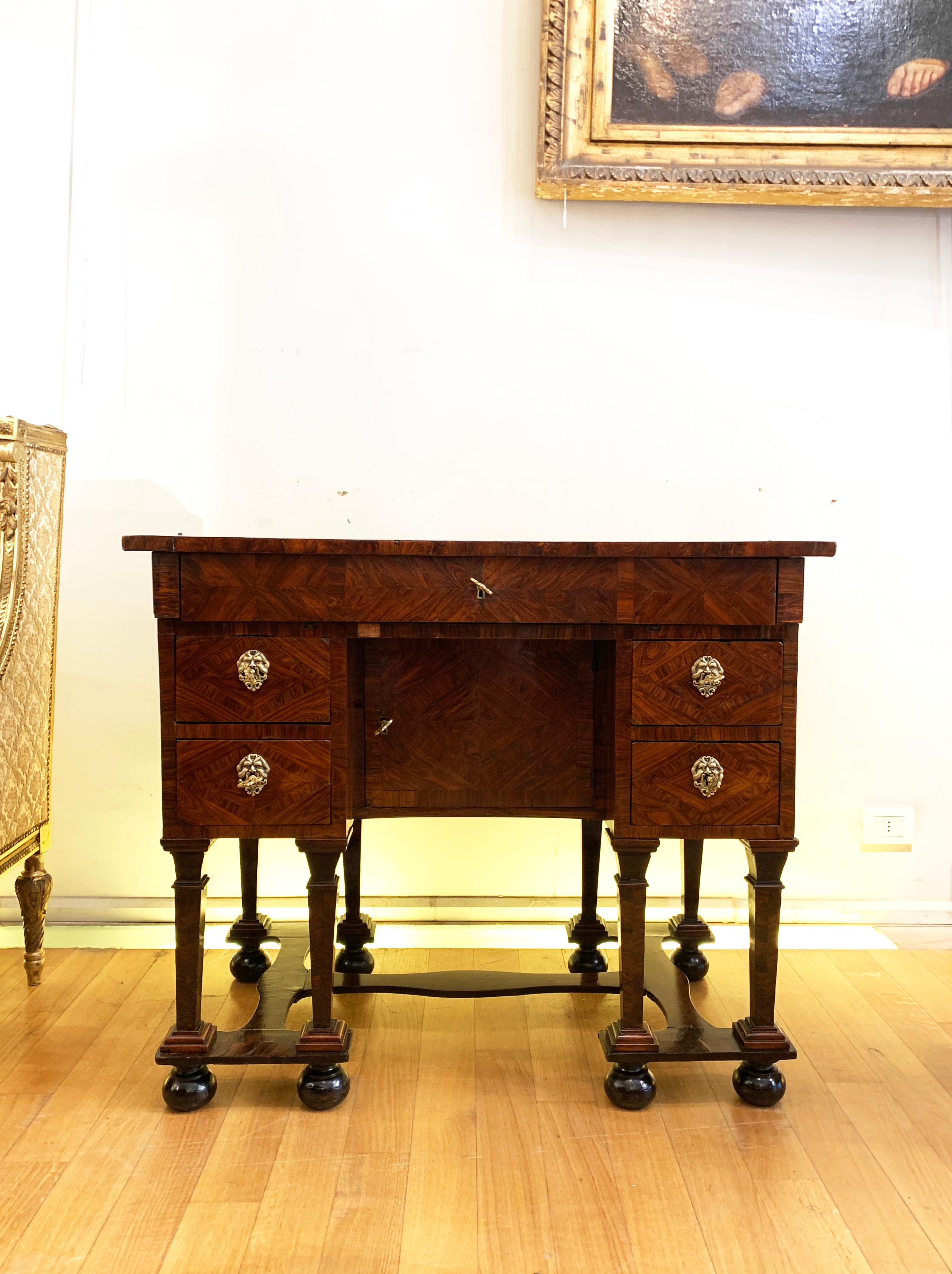 Veneer 18th CENTURY MAZZARINO TYPE WRITING DESK