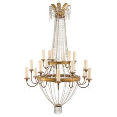 18th Century Mecca on Metal Chandelier from Lucca, Italy