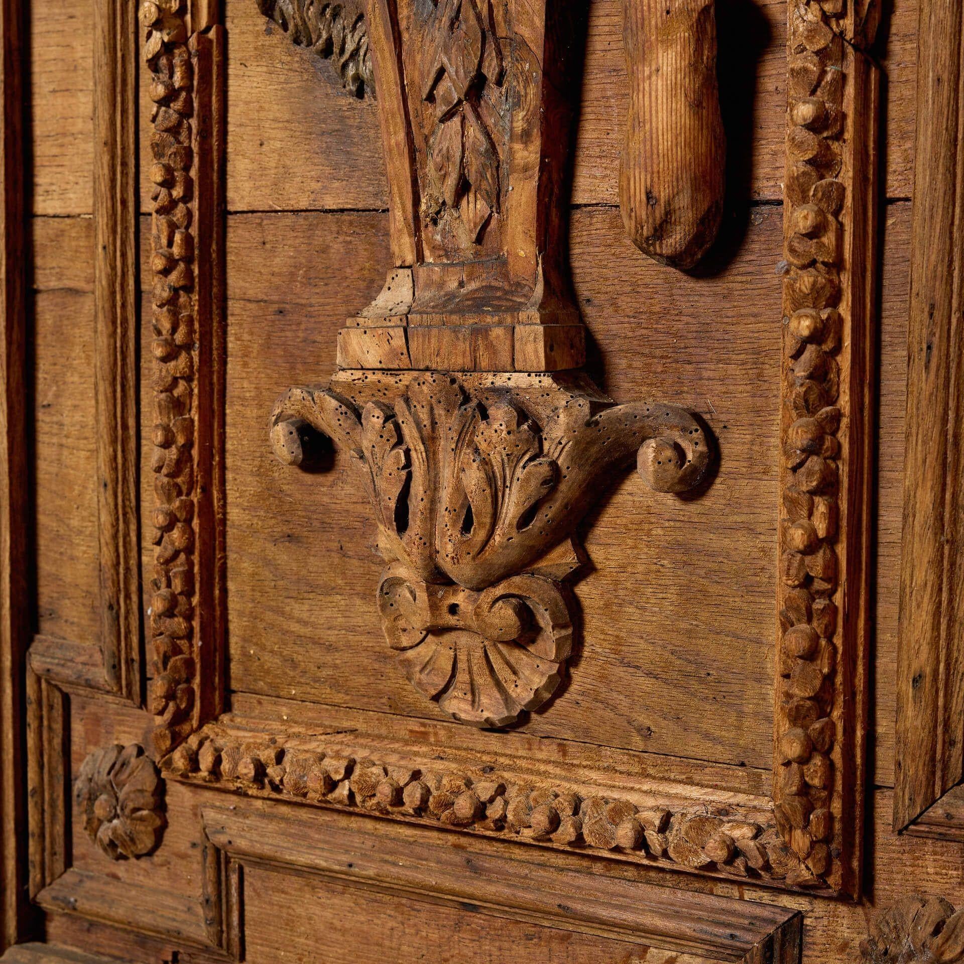 18th Century Medieval Style Carved Oak Door or Panel For Sale 1