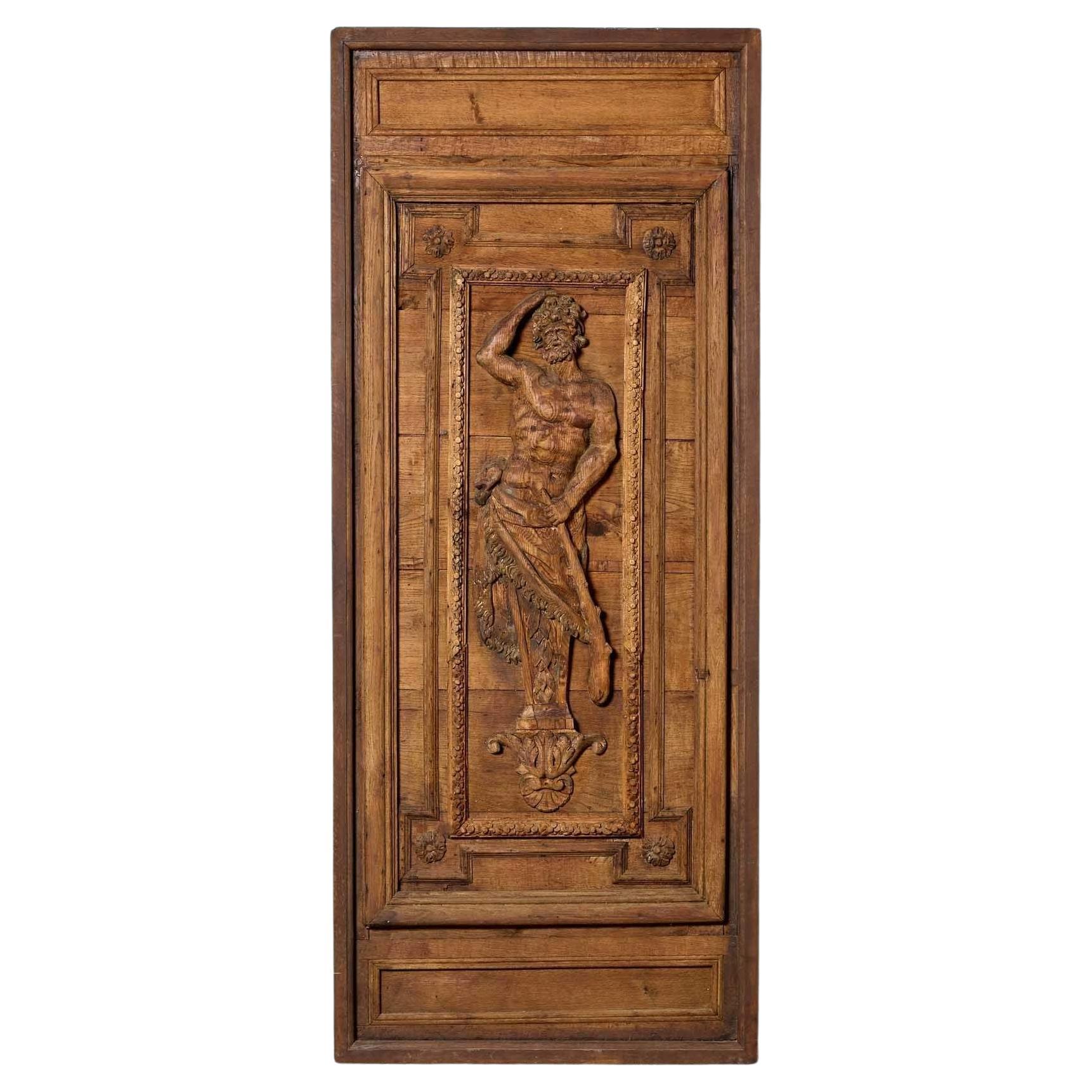 18th Century Medieval Style Carved Oak Door or Panel