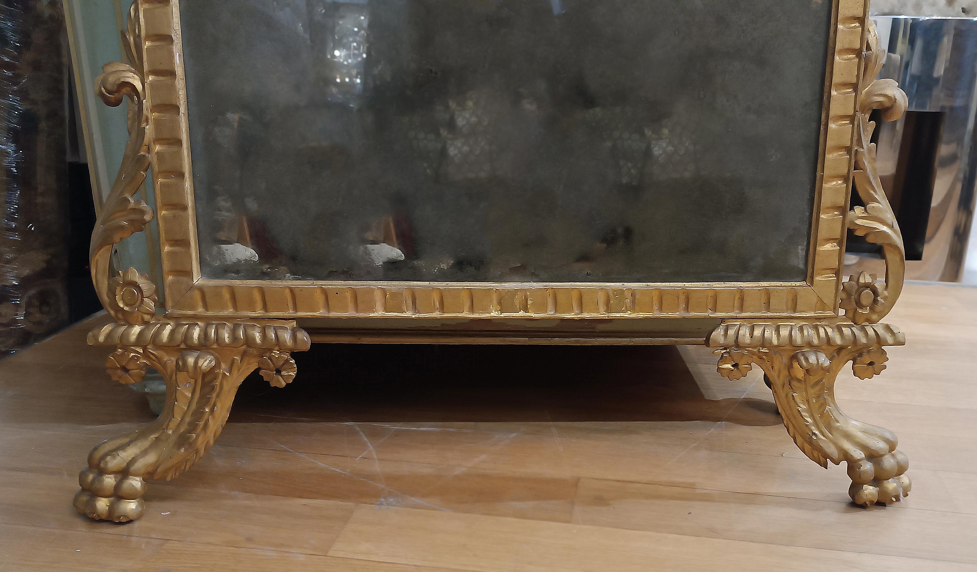 18th CENTURY MEDIUM SIZE NEOCLASSICAL MIRROR  In Good Condition For Sale In Firenze, FI