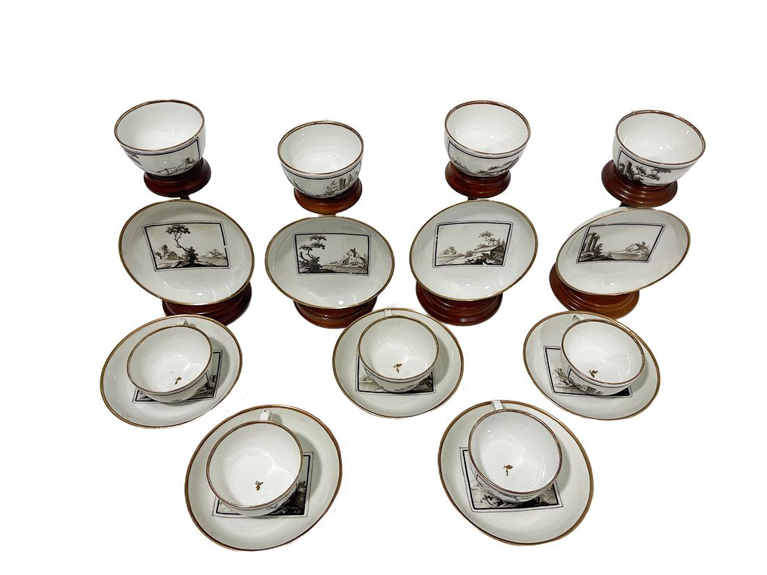 18th Century Meissen cups and Saucers

This set consists of 9 cups and 9 saucers of Meissen porcelain. A high quality porcelain produced in the city of Meissen, Germany. It is known for its exquisite craftsmanship, intricate designs and historical