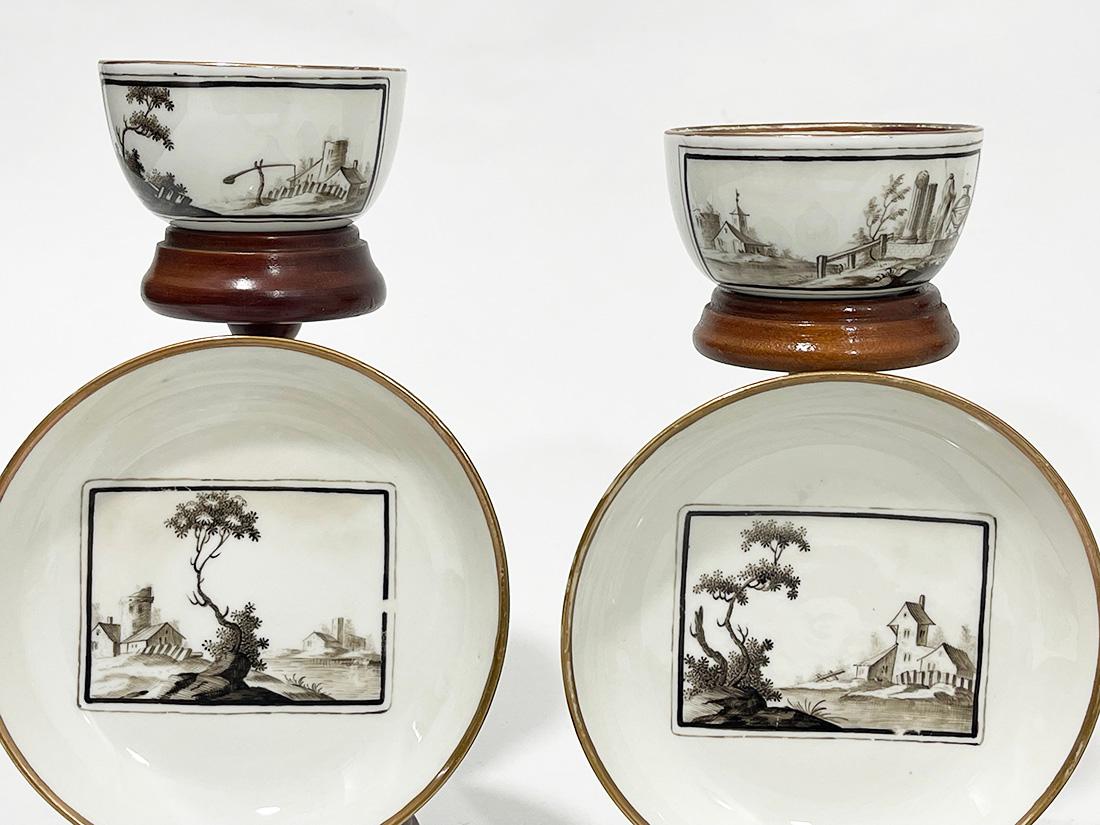 18th Century Meissen cups and saucers For Sale 2