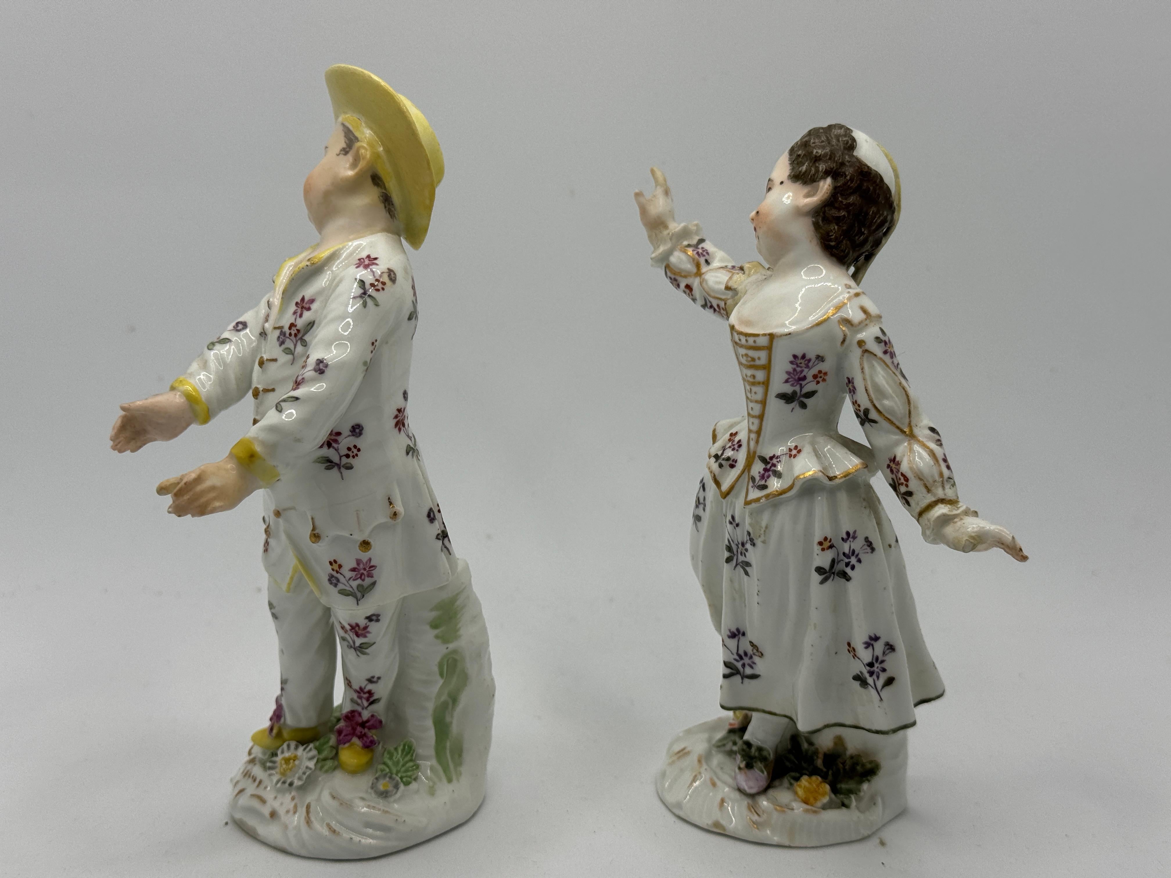 Rococò Figure di Meissen del XVIII secolo 