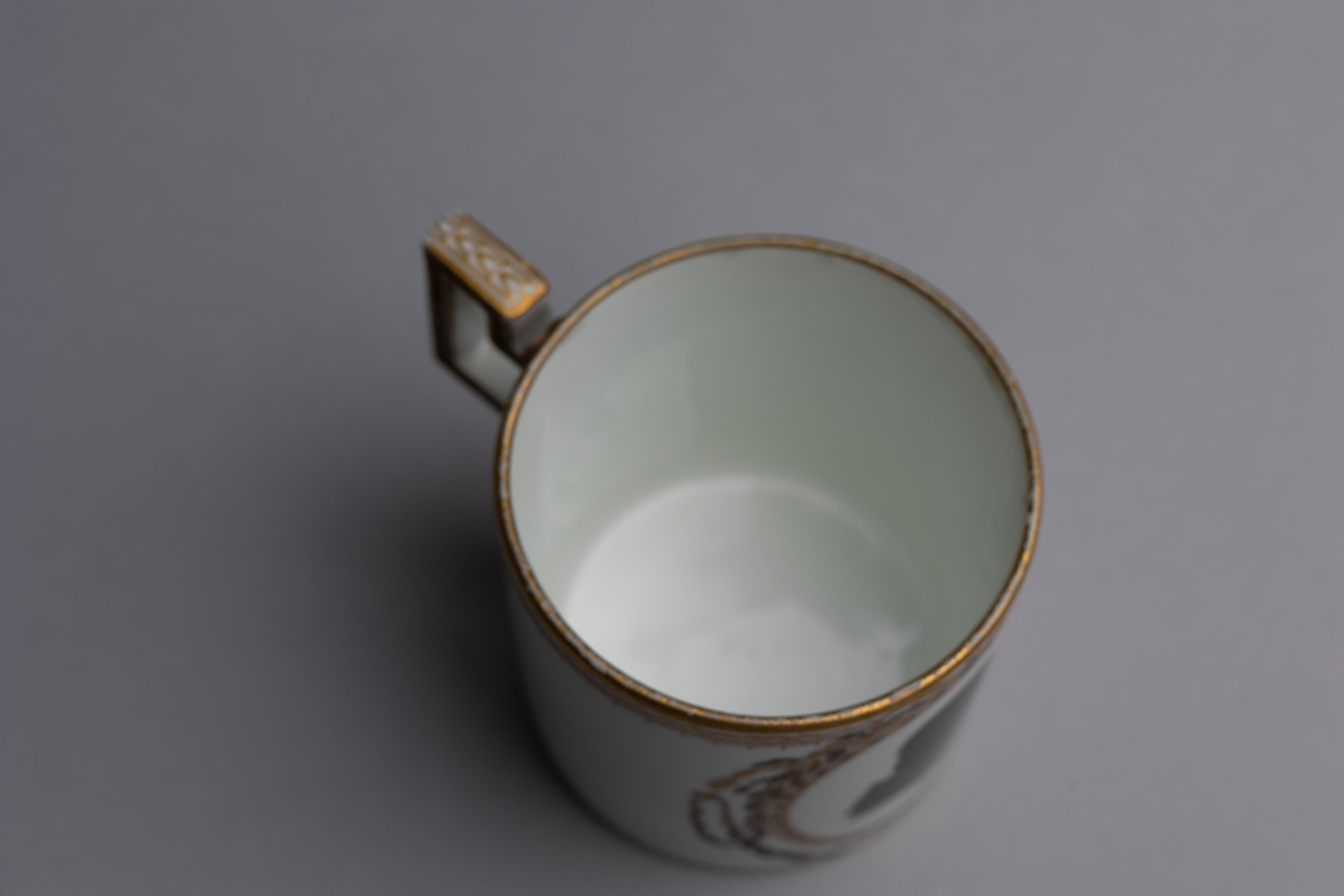 18th Century Meissen Marcolini Silhouette Cup and Saucer For Sale 4