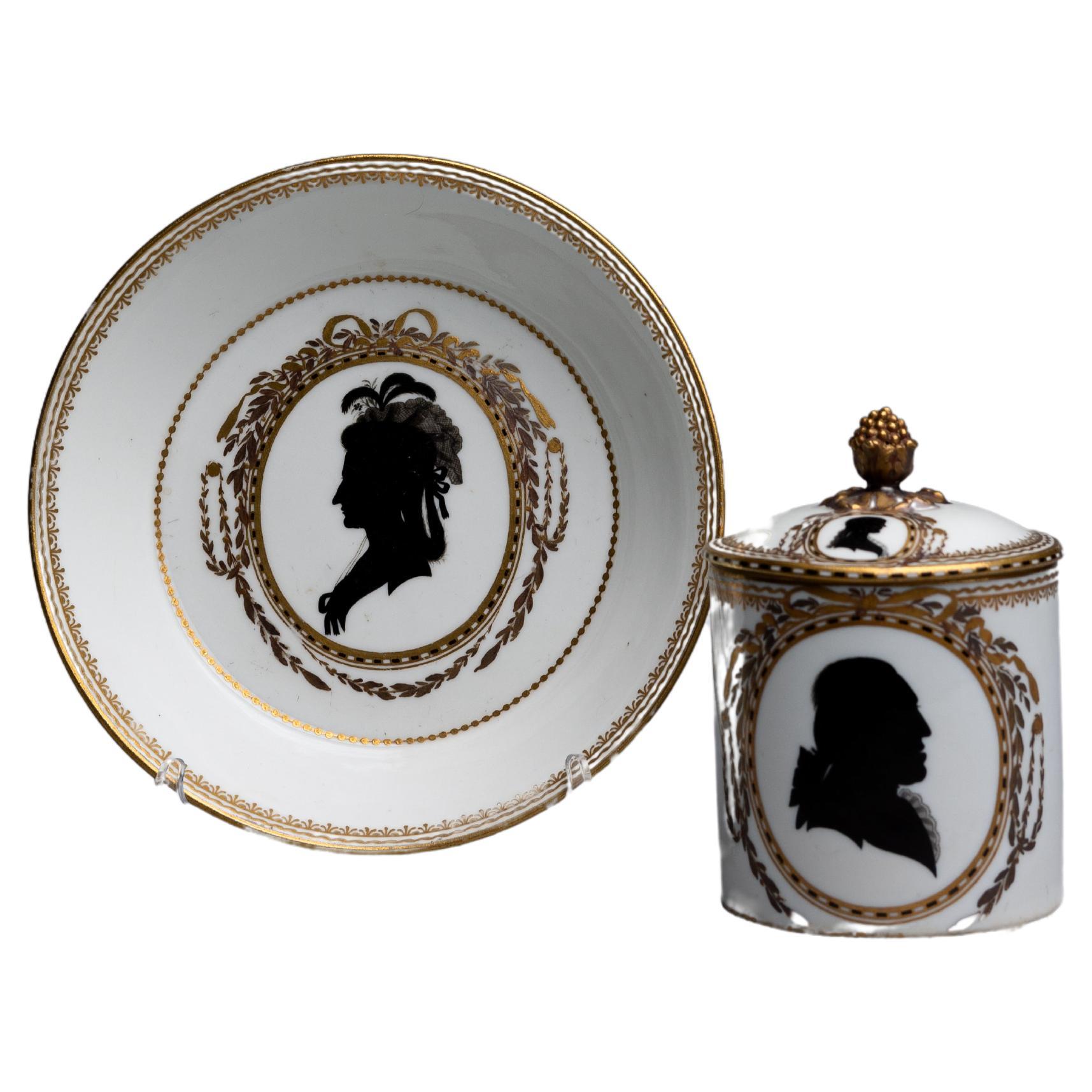 18th Century Meissen Marcolini Silhouette Cup and Saucer For Sale
