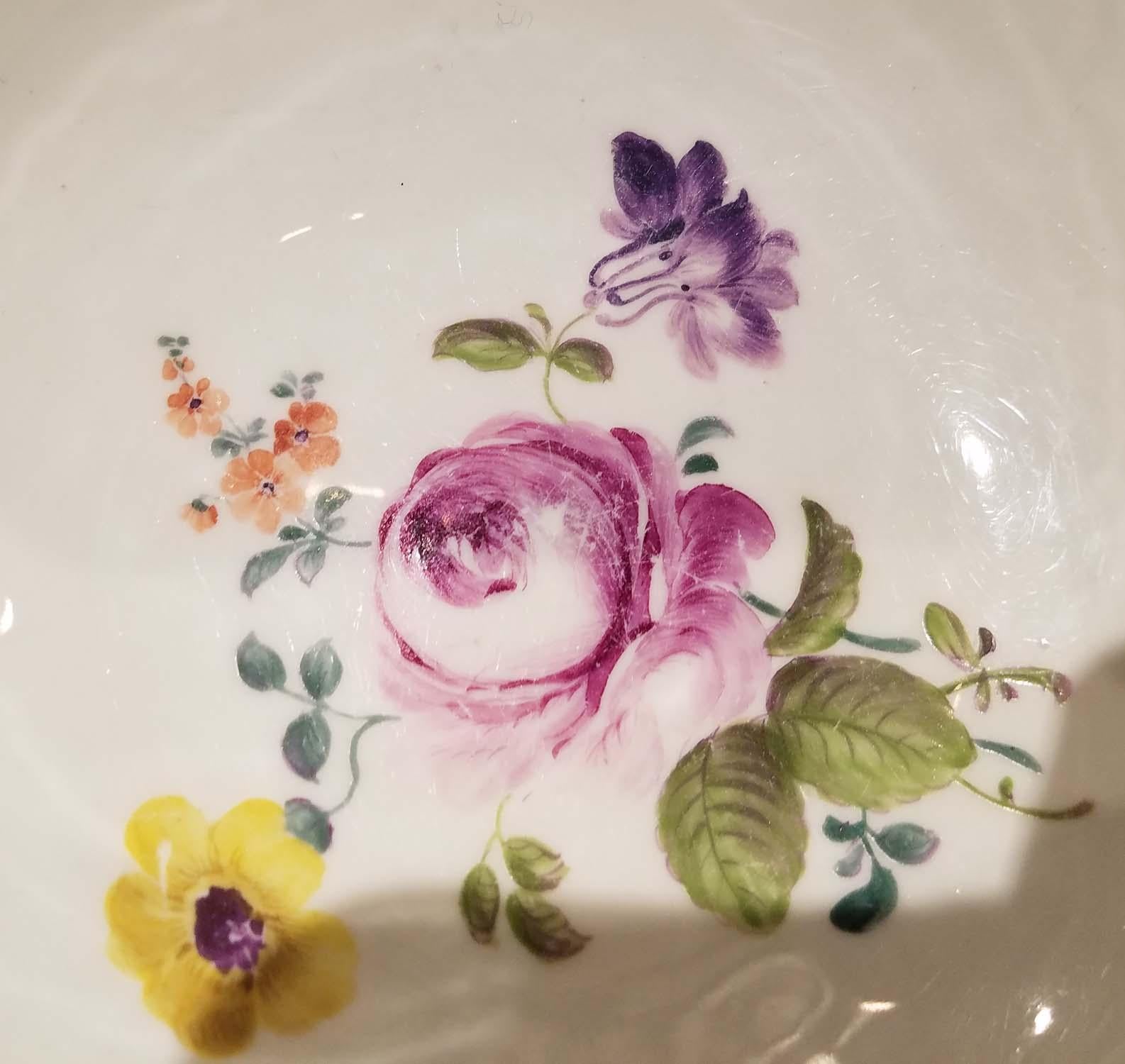 Hand-Painted 18th Century Meissen Porcelain Bowl