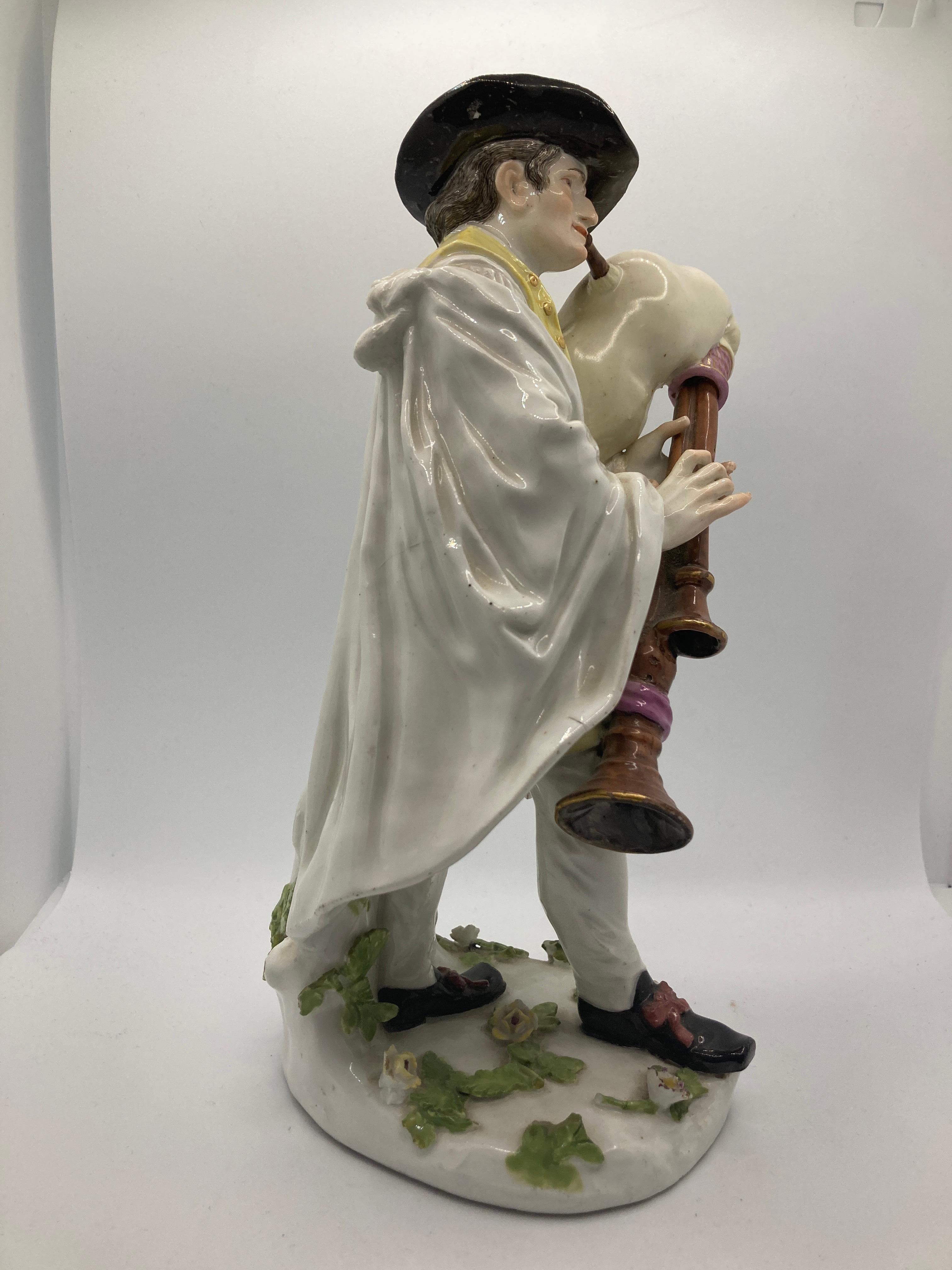 Rococò Figura in porcellana di Meissen del XVIII secolo, 