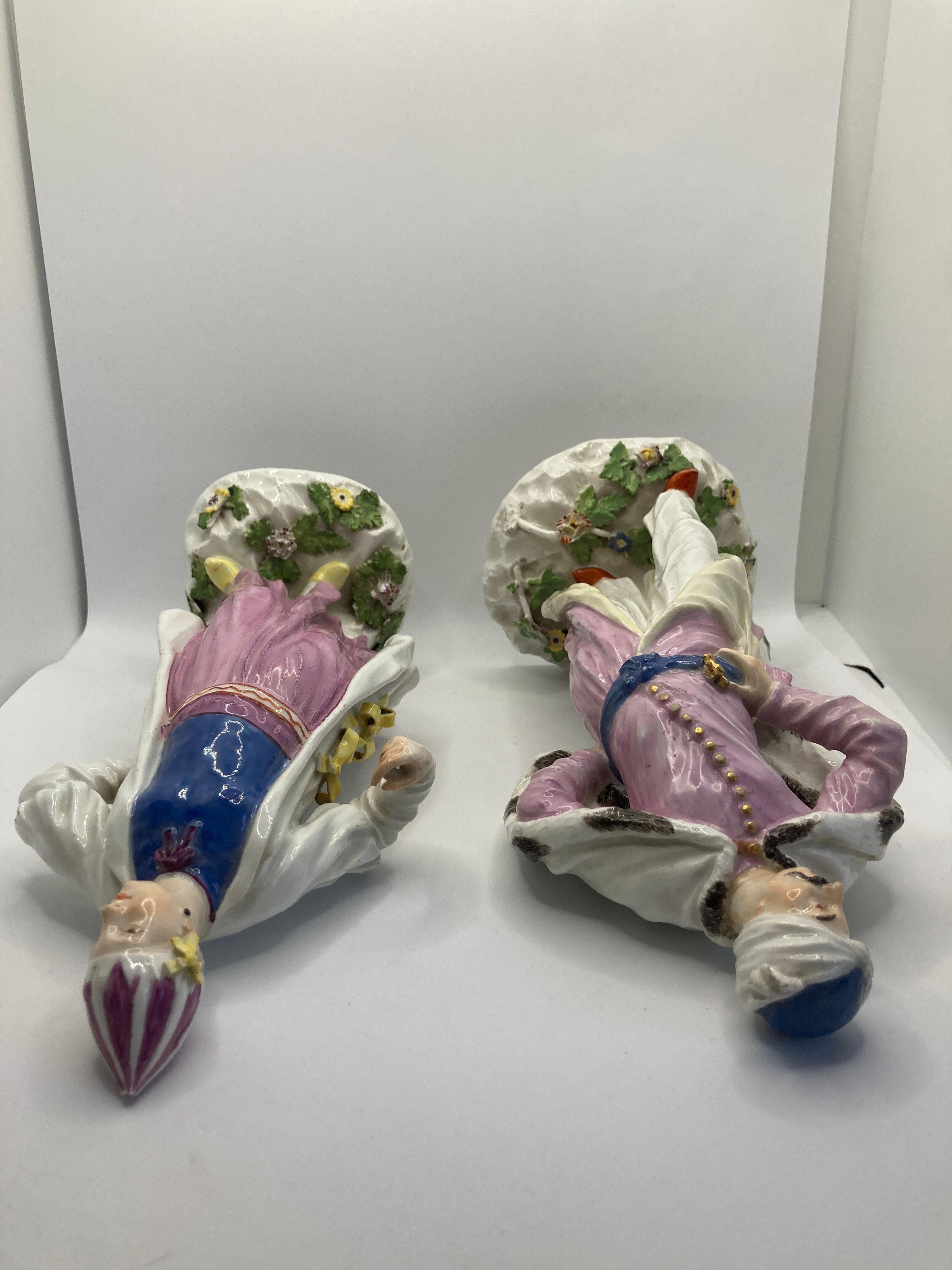 Meissen Porcelain Figuren des 18. Jahrhunderts, 'Türkische / Persische Dame & Herr'  im Angebot 5