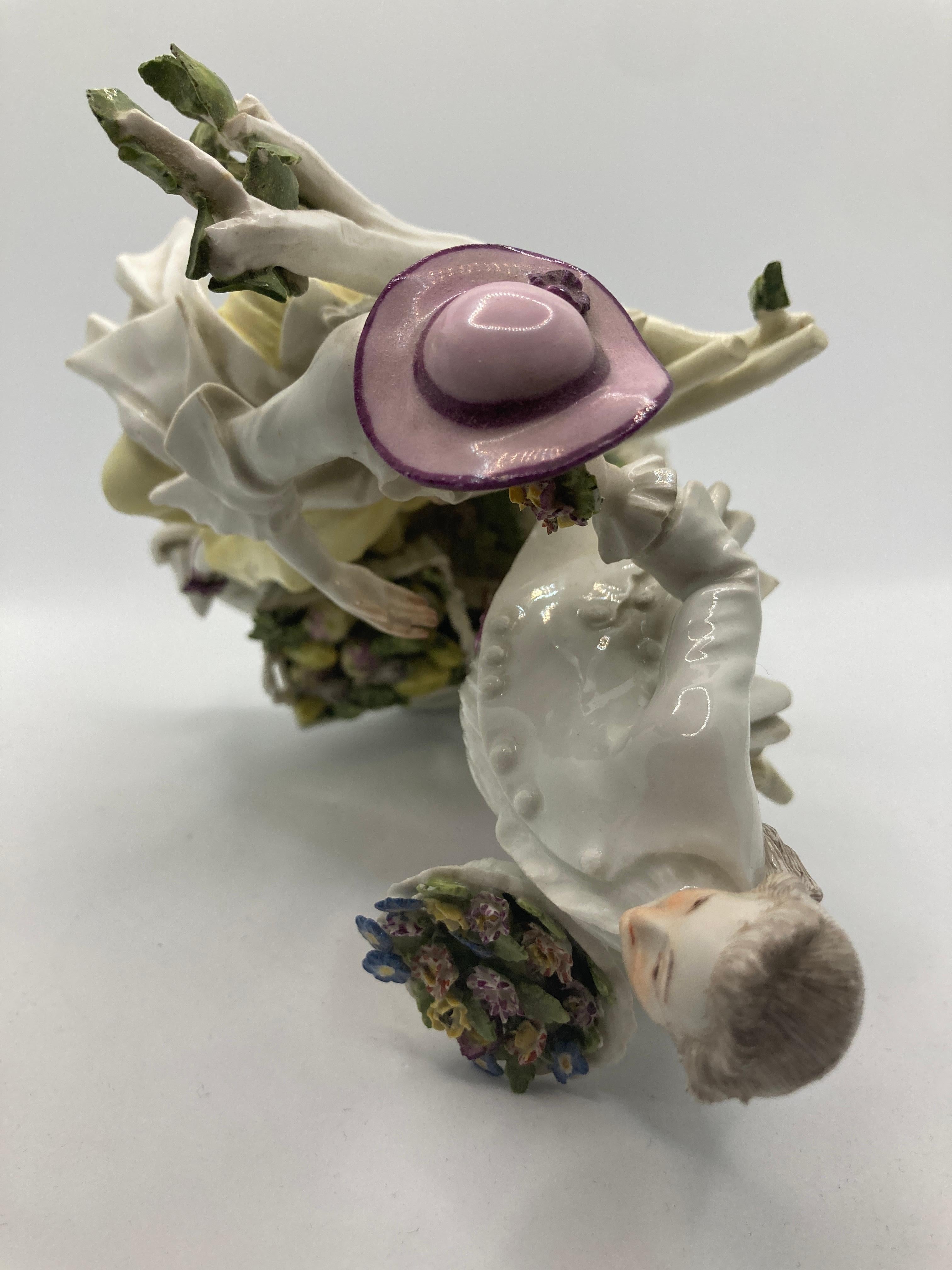 Figurilla de porcelana de Meissen del siglo XVIII, 