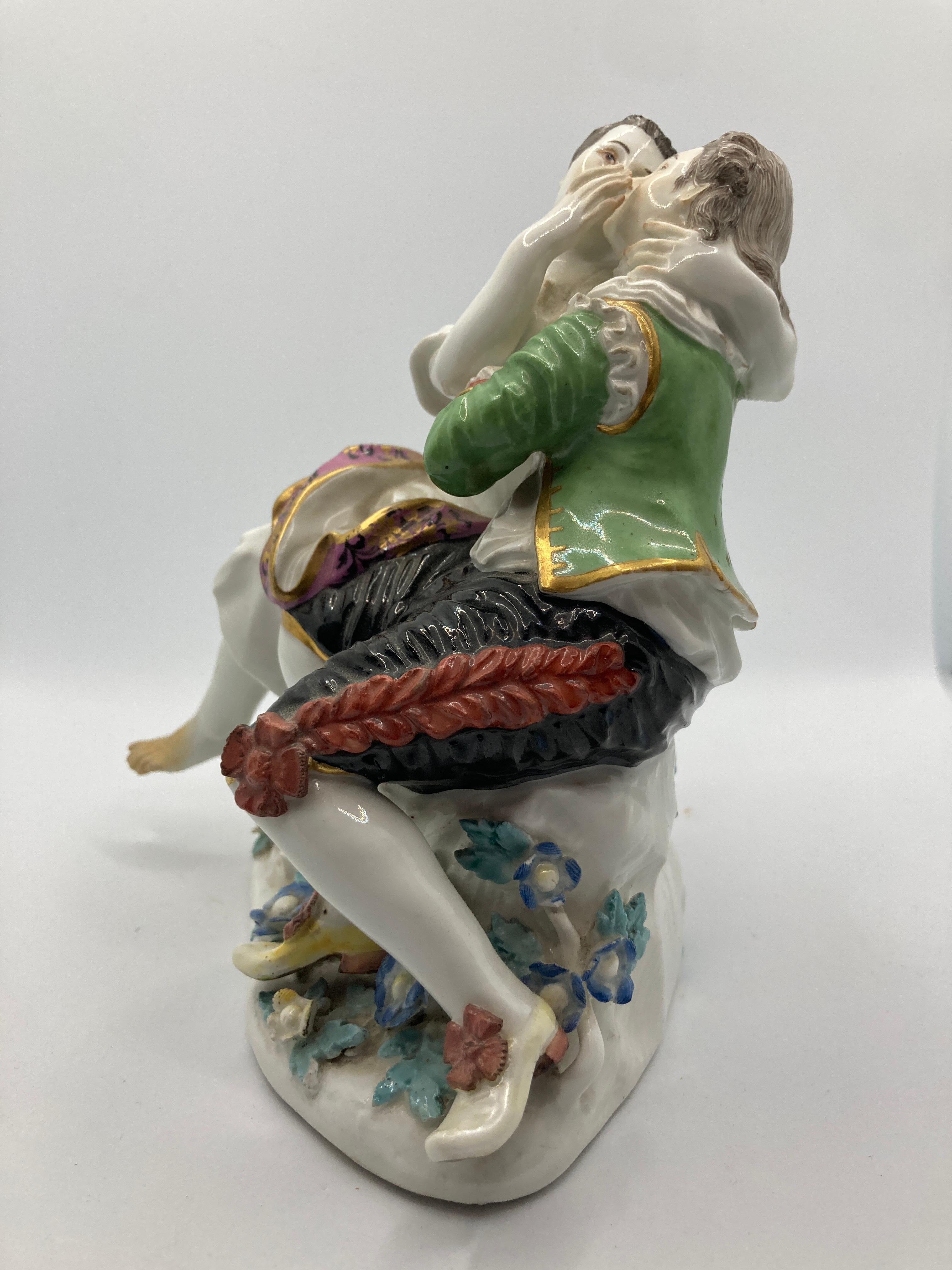 Rococo Figurine en porcelaine de Meissen du XVIIIe siècle, 