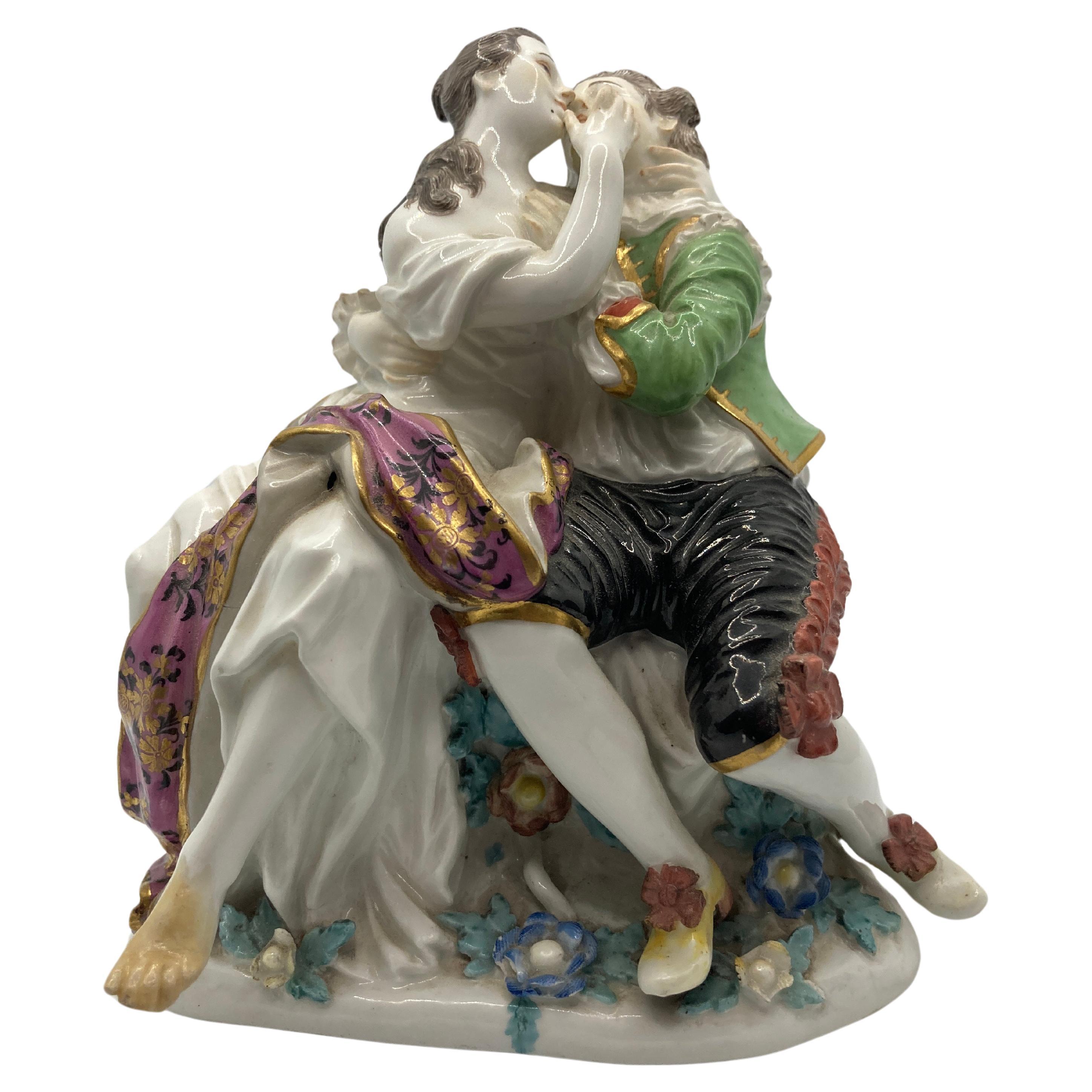 18th Century Meissen Porcelain Figurine, 'Pair of Lovers',  Model No 571