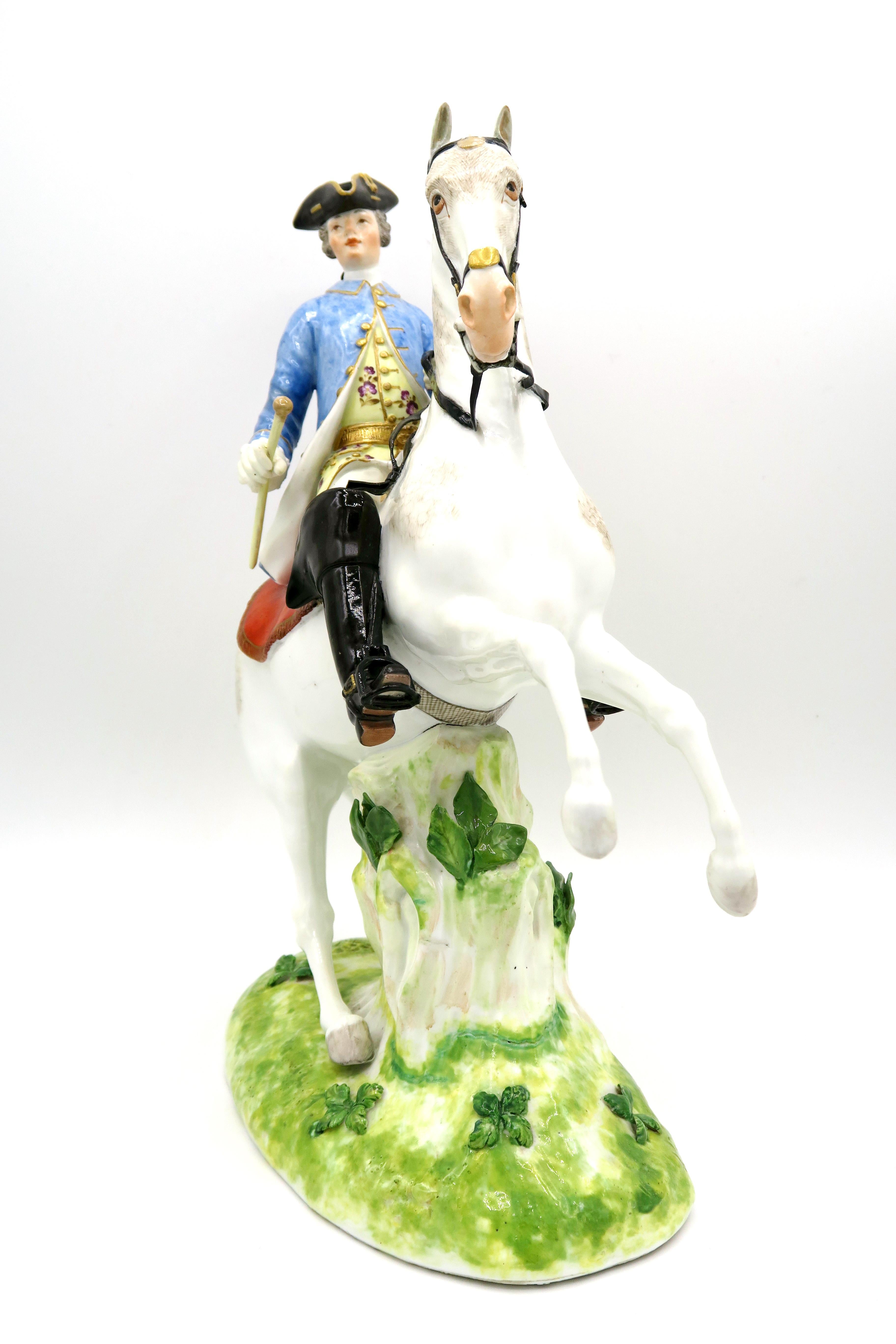 18th Century Meissner Equestrian Figure 