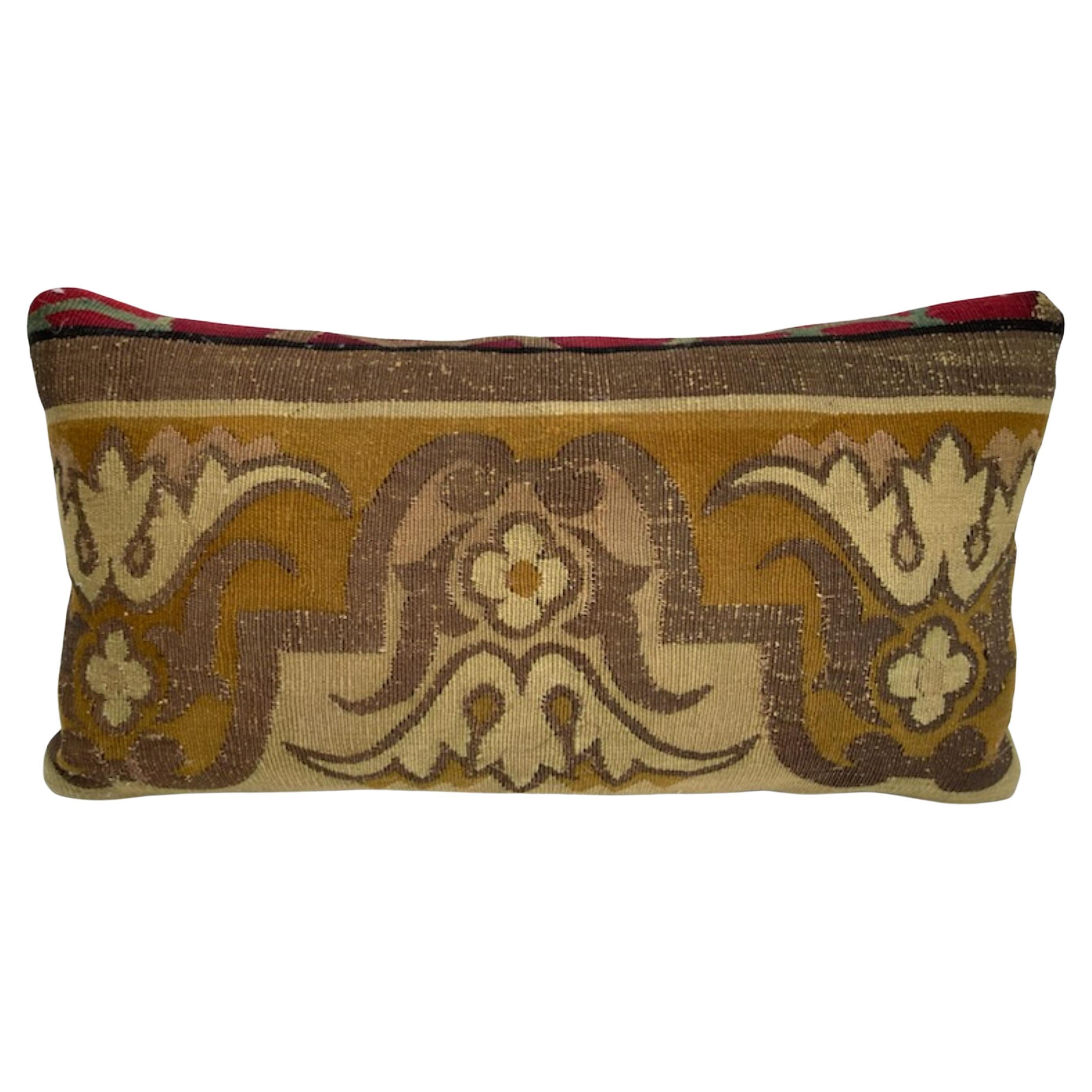 18th Century Metallic Tapestry Pillow For Sale