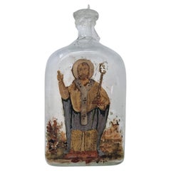 18th Century Milky Glass Bottle