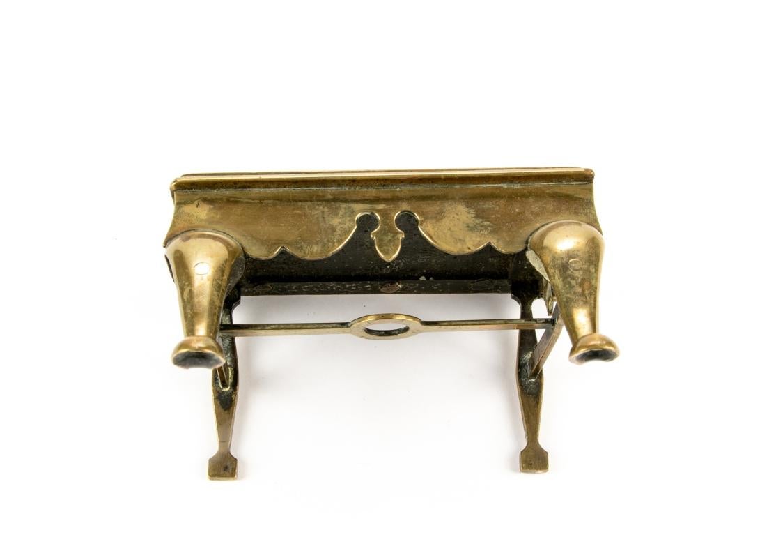 18th Century Miniature Brass Trivet In Fair Condition For Sale In Bridgeport, CT