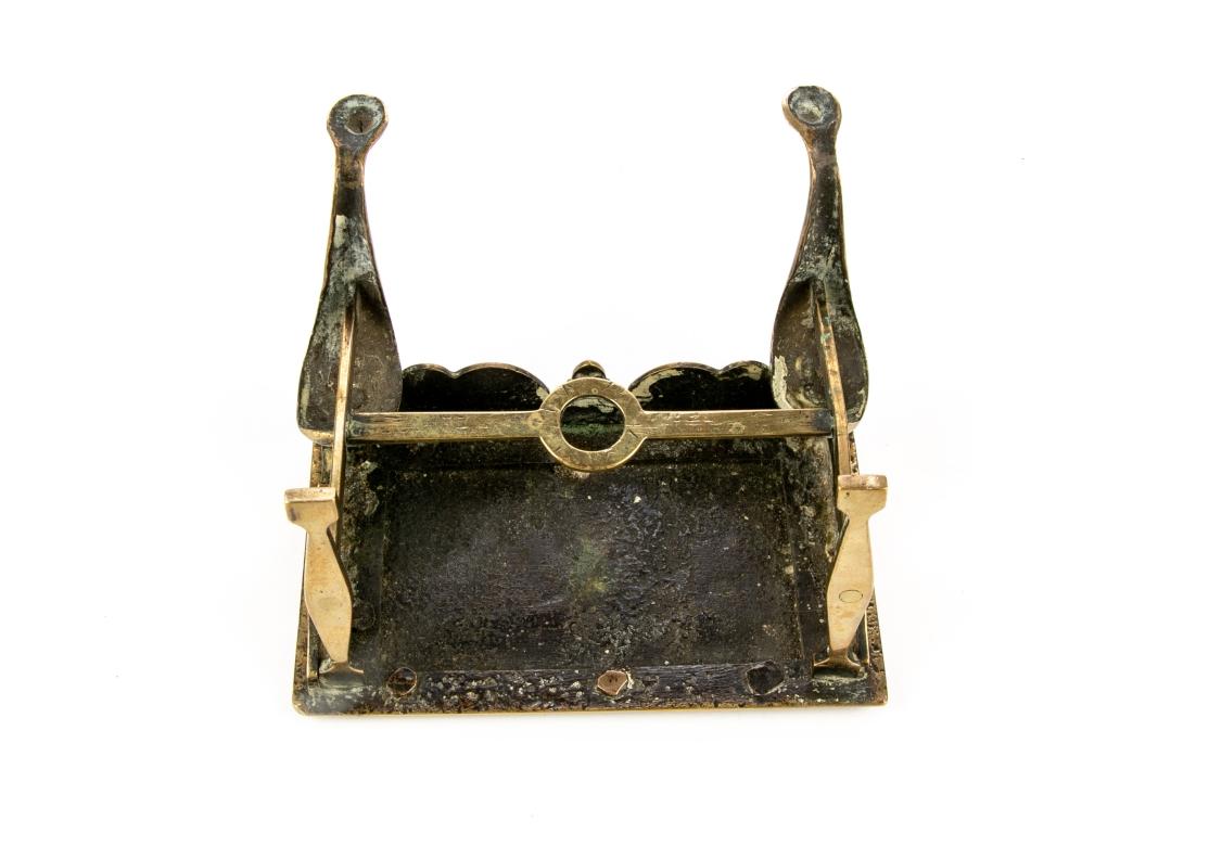 18th Century Miniature Brass Trivet For Sale 1