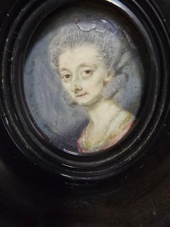 18th-Century Miniature Oil Painting – Possibly England