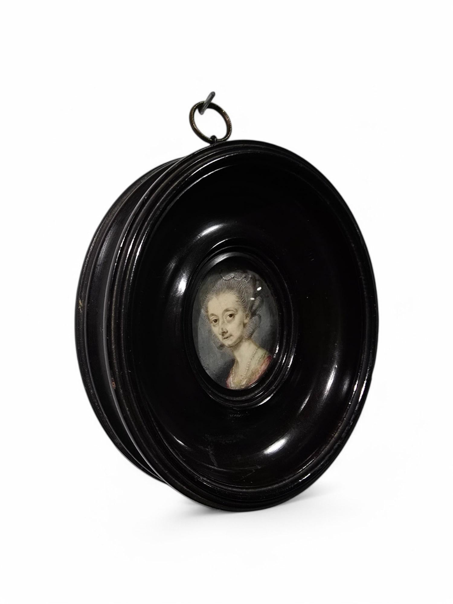 18th-Century Miniature Oil Painting – Possibly England For Sale 2