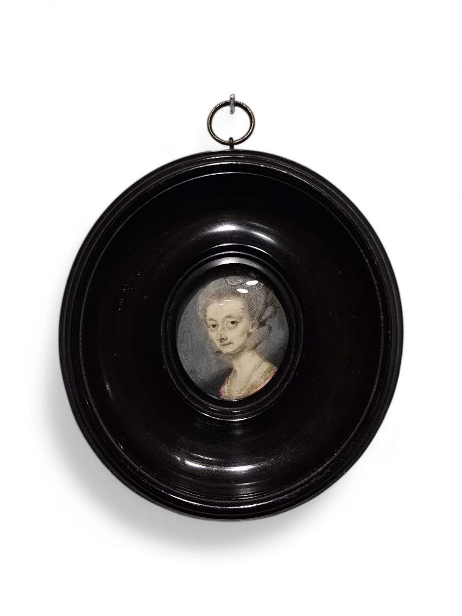18th-Century Miniature Oil Painting – Possibly England For Sale 4