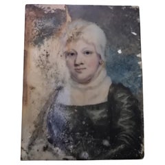Retrato al óleo en miniatura del siglo XVIII
