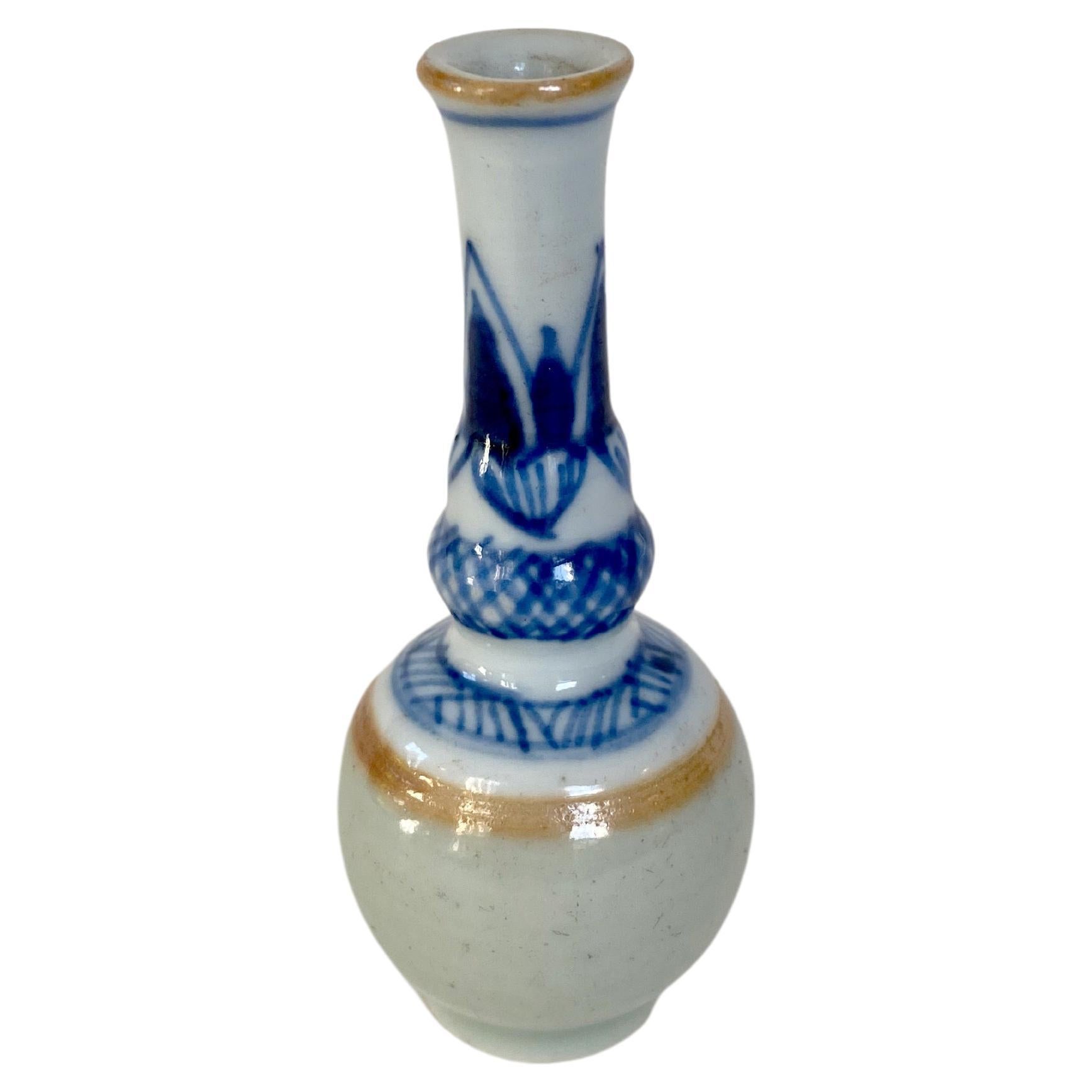18th Century Miniature Porcelain Vase For Sale