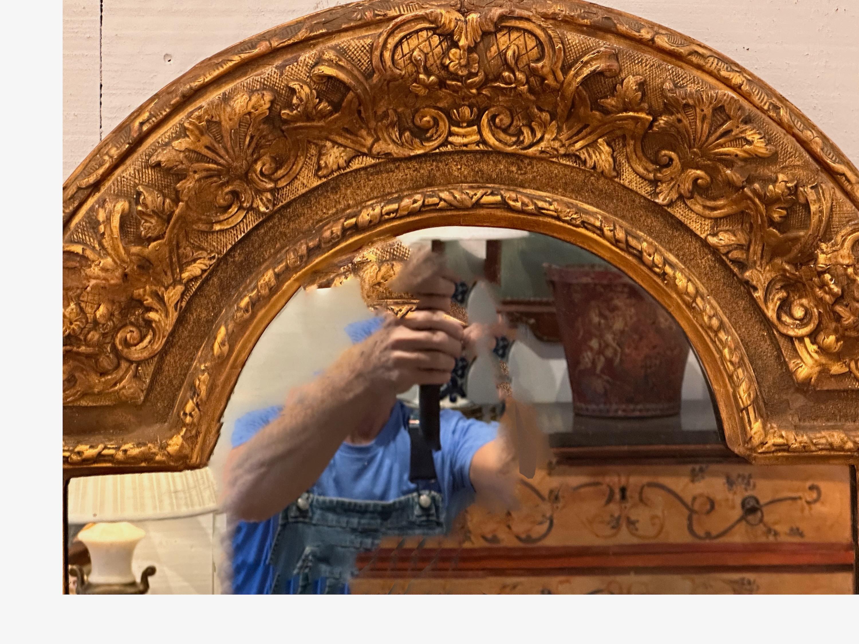 18th Century and Earlier 18th Century Mirror, Glass Replaced For Sale