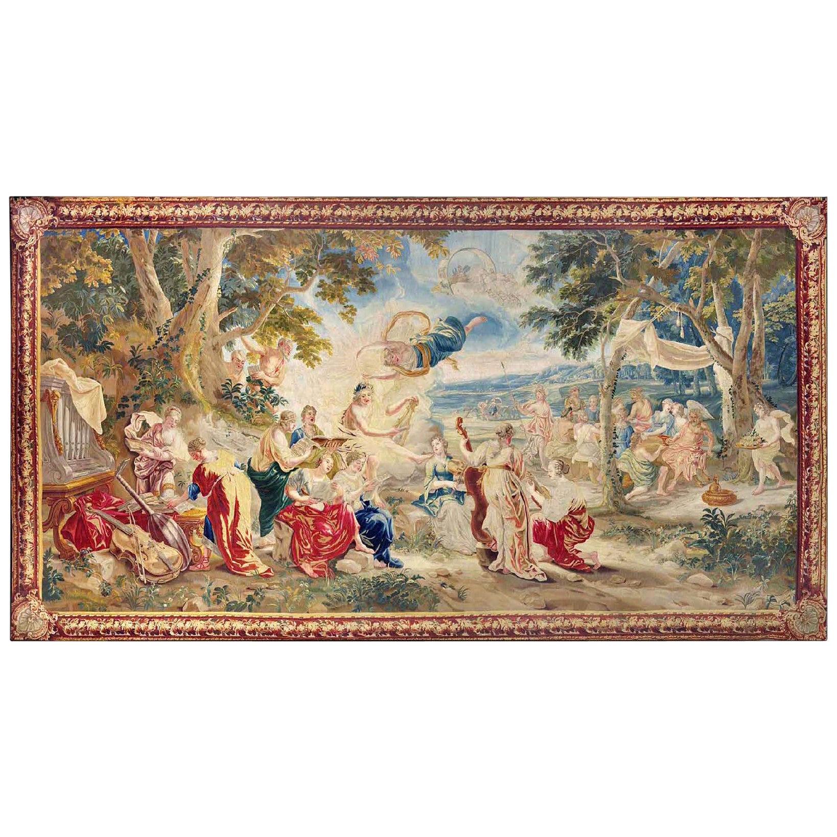 Tapiz Monumental Antiguo del Siglo XVIII - "Las Bodas de Psyché"- Bruselas