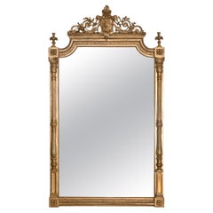 18th Century Monumental Gilt Mantle Mirror
