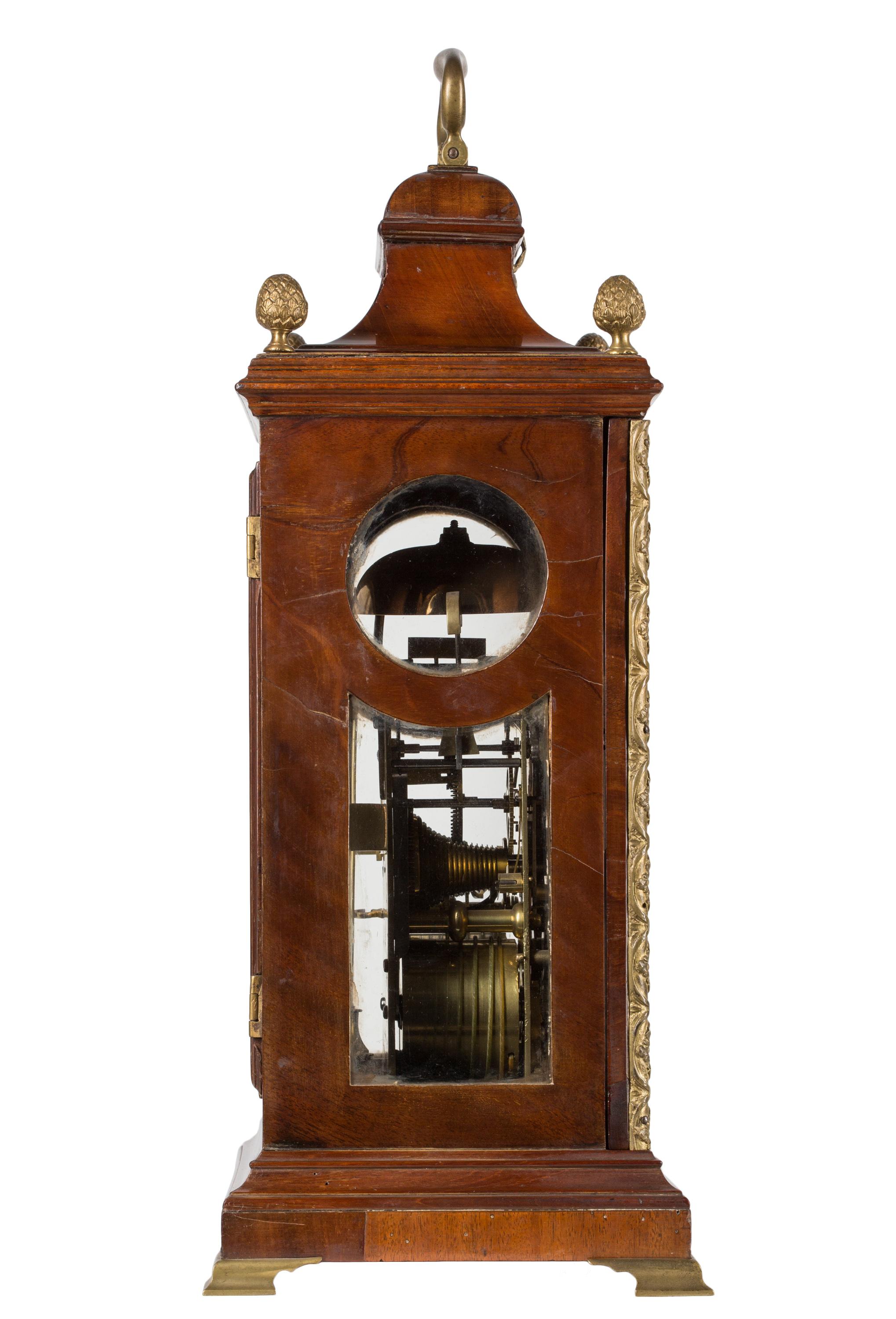 English 18th Century Moon Phase Dial Bracket Clock by Trewinnard of London