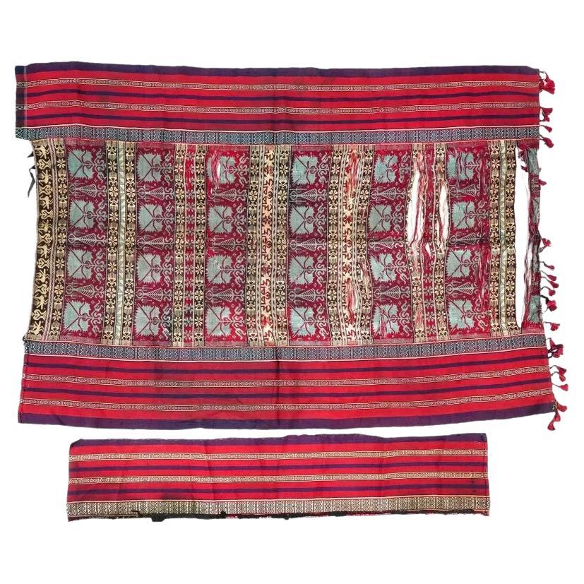 18Th Century Moroccan Berber Woven Textile W Silk