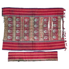 18Th Century Moroccan Berber Woven Textile W Silk