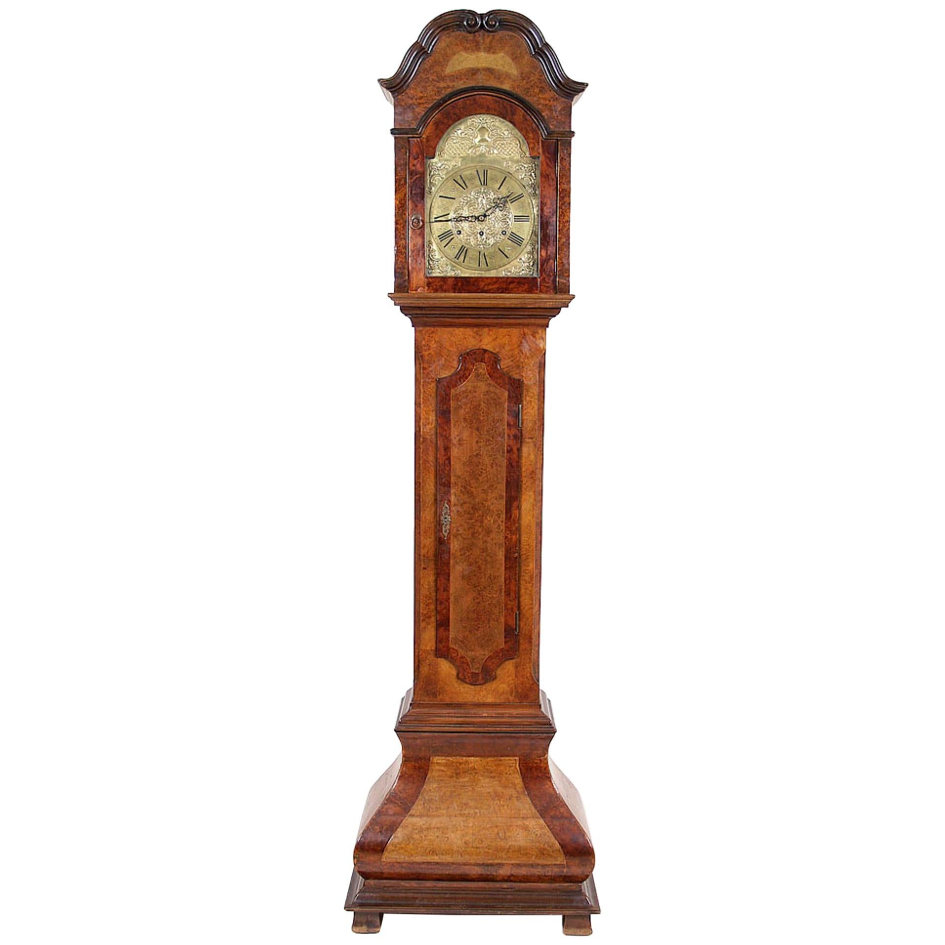 18th Century Movement Longcase Type Grandfather Clock For Sale