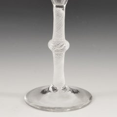 18th Century Multi Spiral Opaque Twist Wine Glass c1760