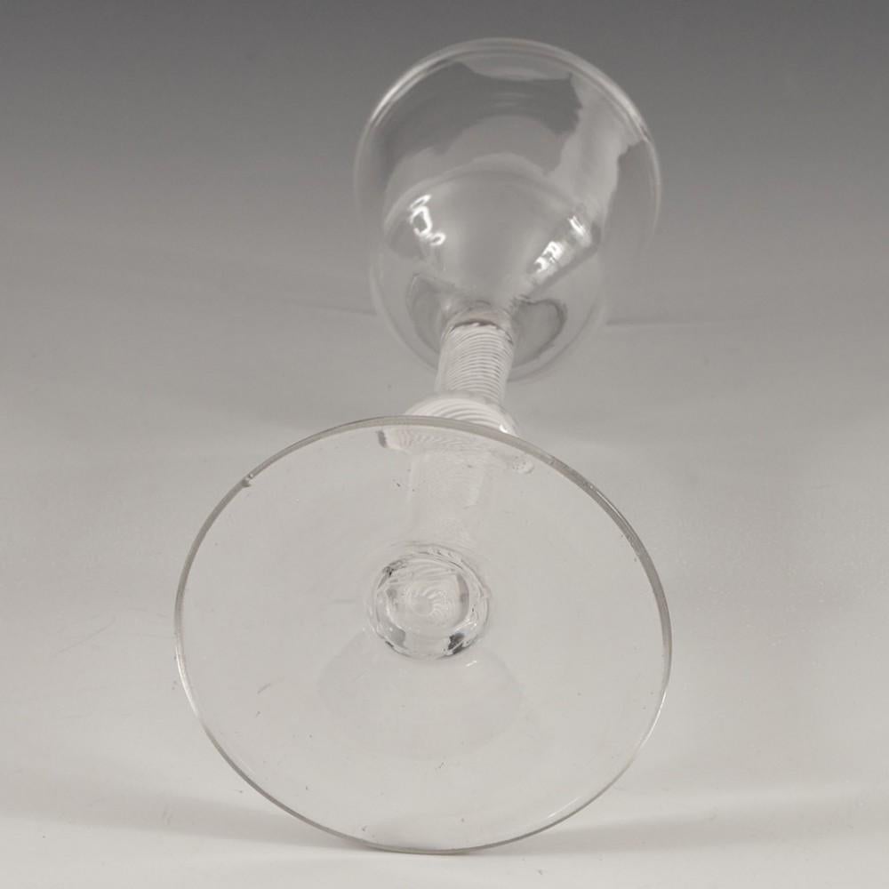 Mid-18th Century 18th Century Multi Spiral Opaque Twist Wine Glass c1760 For Sale
