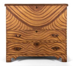 18th Century, Nantucket Origin, Coffin Family Stand-Up Blanket Chest