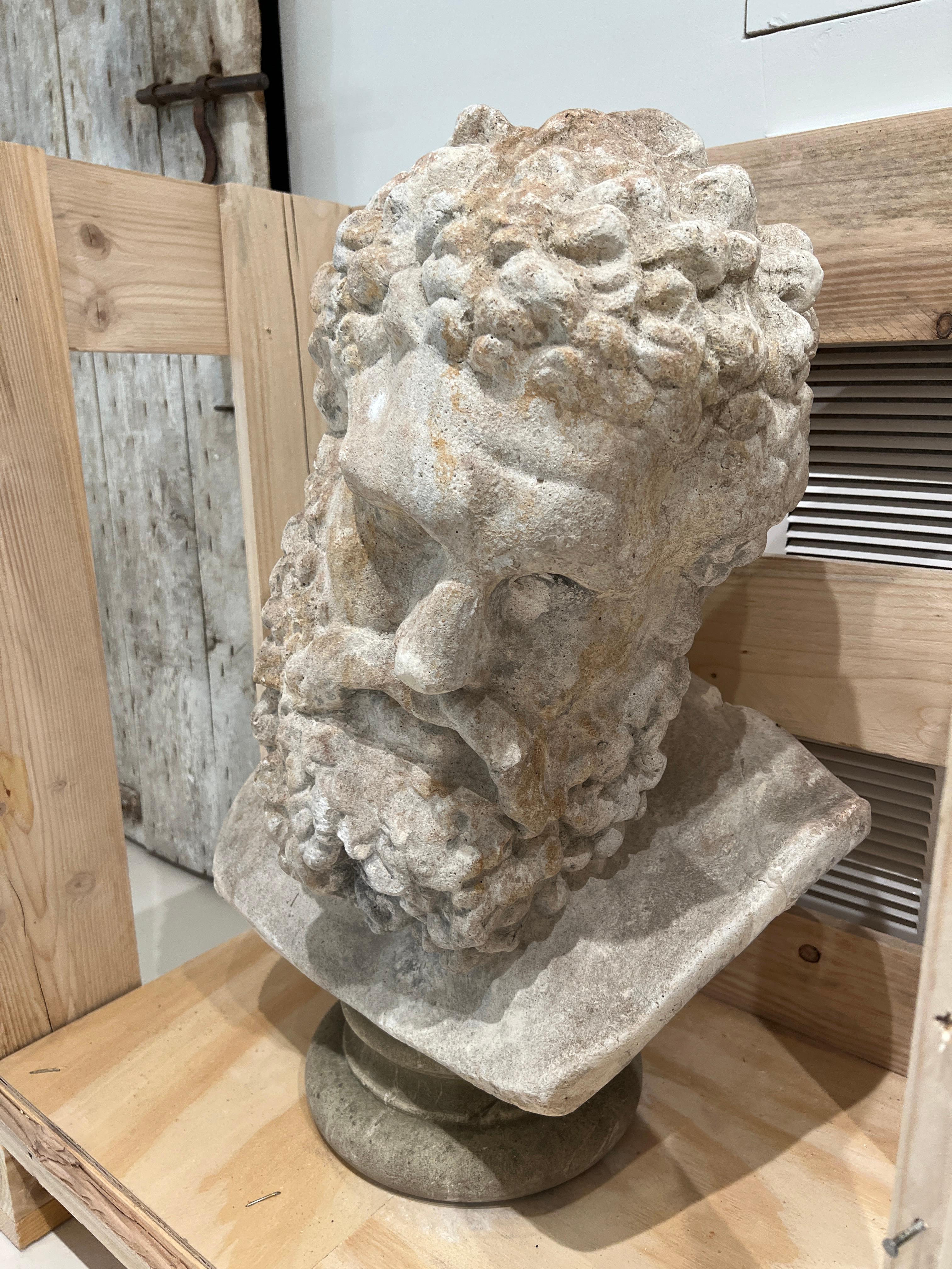 18th Century Napoli Bust of Hercules In Fair Condition For Sale In New Orleans, LA