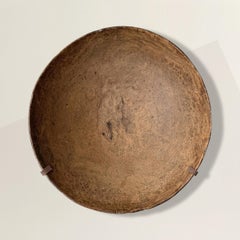 18th Century Native American Burled Ash Bowl on Custom Wall Mount