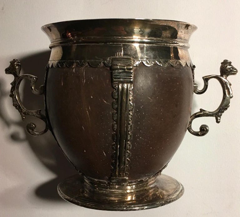 18th Century Natural Coconut Shell Wood and Silver ... Any mustard in the fridge.