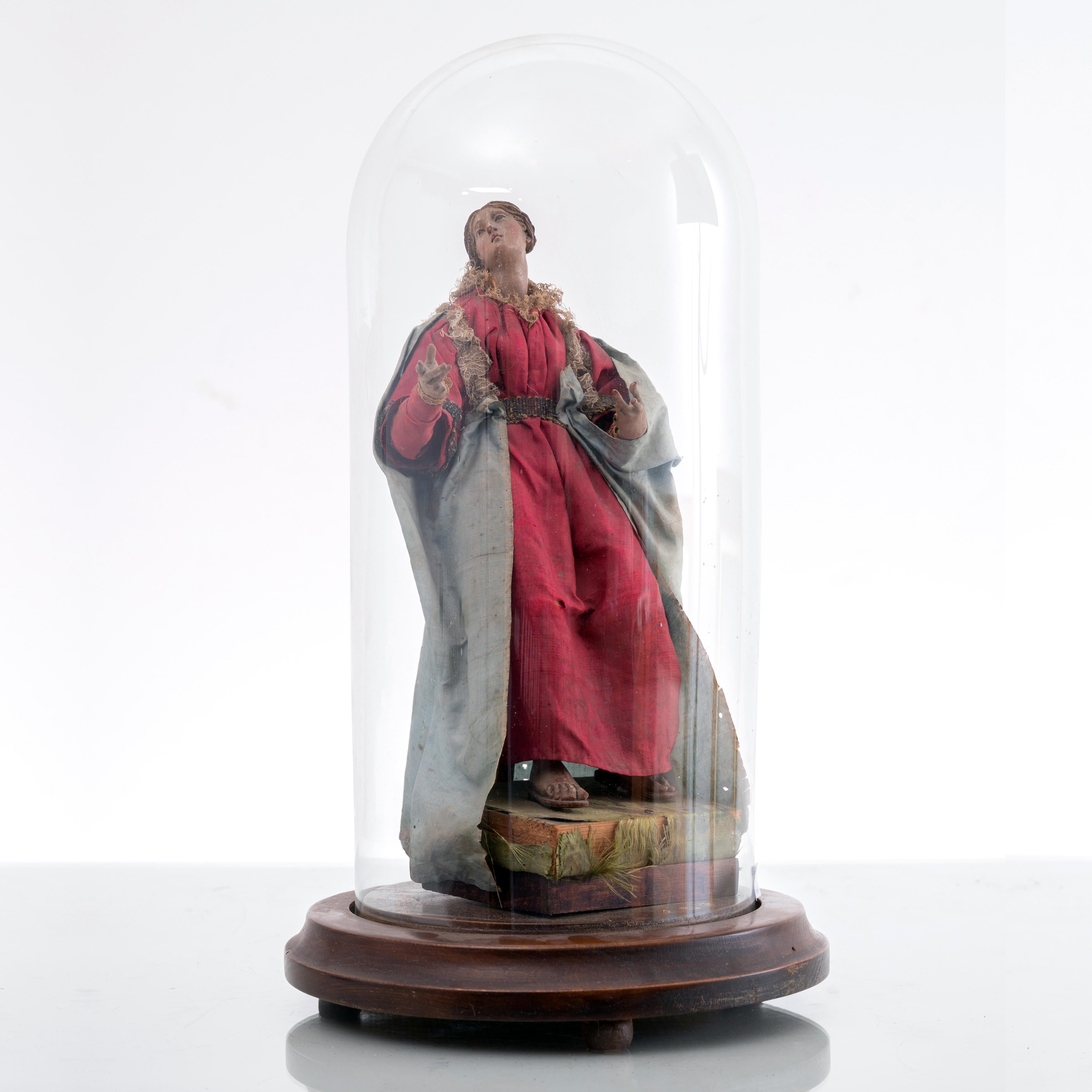 Figura de Santa Ana del Santo Presepio napolitano de terracota del siglo XVIII Barroco en venta