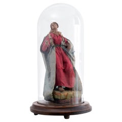 Antique 18th century Neapolitan Terracotta Santo Presepio Figure of Saint Anna