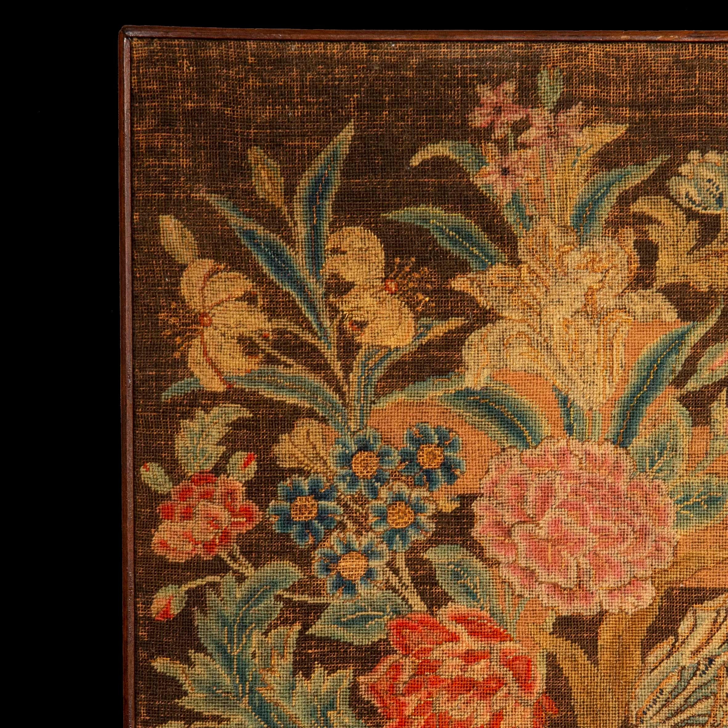 Embroidered 18th Century Needlework Picture For Sale
