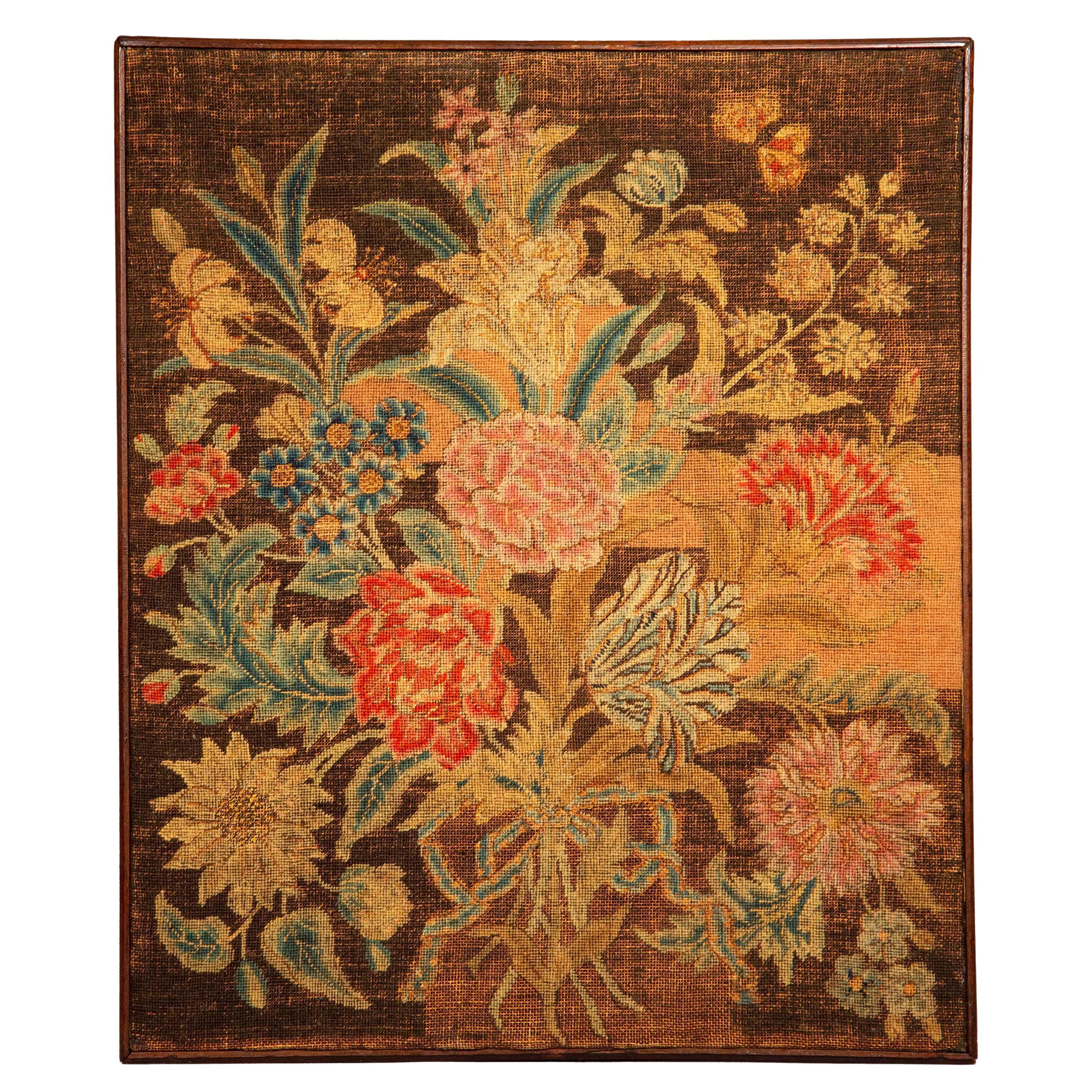 18th Century Needlework Picture For Sale