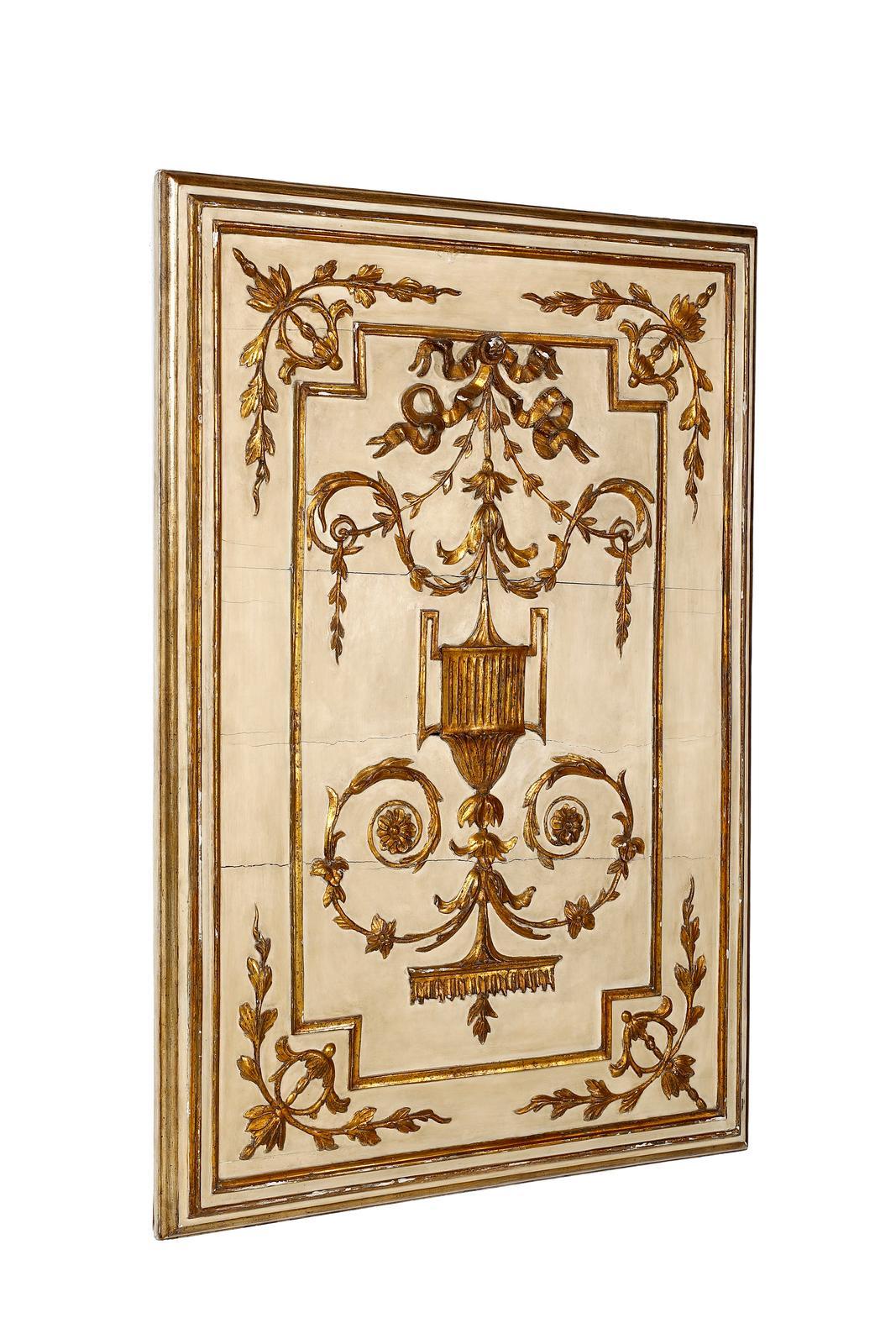 Anonymous
ca. 1790; Italy
Wood panel and plaster, painted, gilt and lacquered

Approximate size: 118.5 x 82.5 x 5 cm

The present panel is probably of late 18th century origin, inspired by the vogue for antiquity during the neo-classical era.