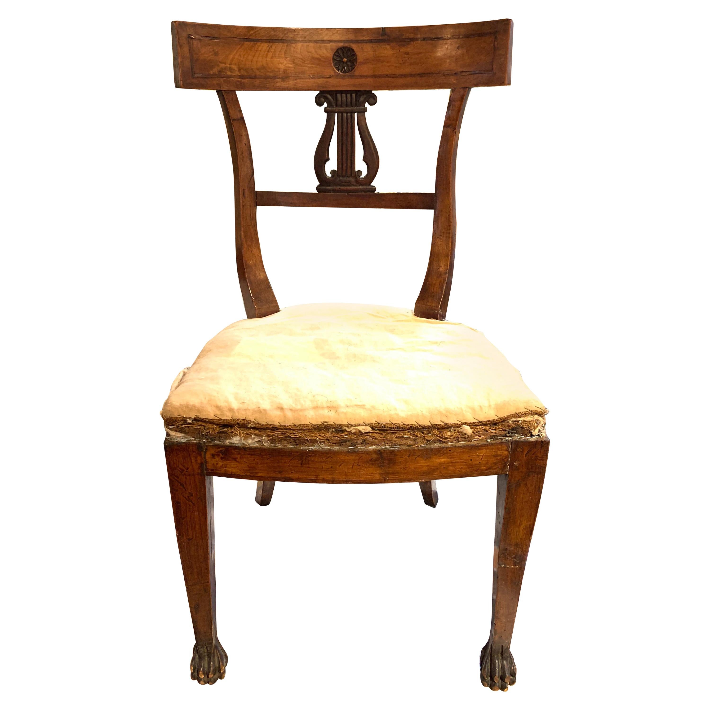 18th Century Neoclassical Walnut Side Chair