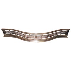18th Century Neoclassic Polished Steel Fireplace Fender